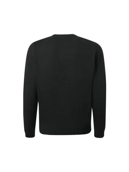 Sweter Zanone wełniany z długim rękawem czarny