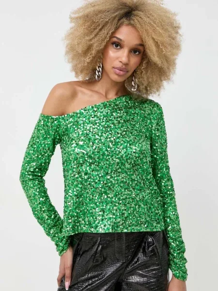 Блуза Notes du Nord с изчистен дизайн зелено