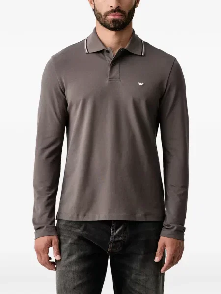 Μακρύς polo Emporio Armani γκρι