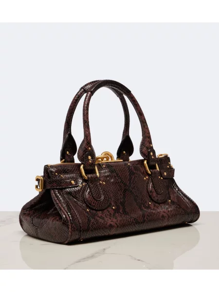 Geantă Chloé din piele maro