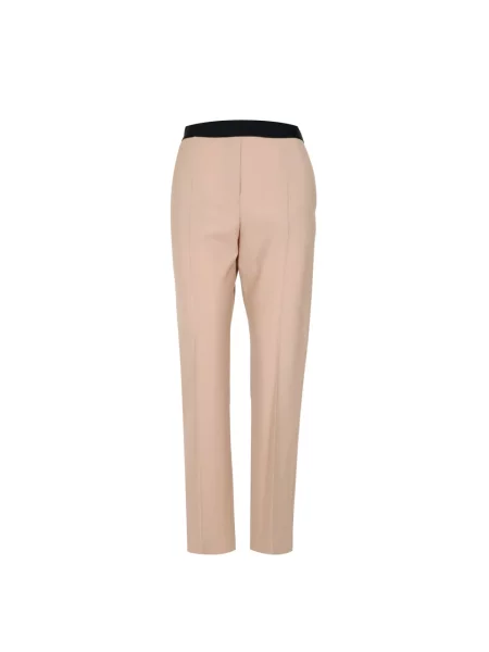 Spodnie Msgm wełniane z kieszeniami bocznymi beżowe