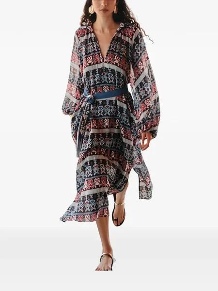 Sukienka midi Devotion do kolan garniturowa niebieska