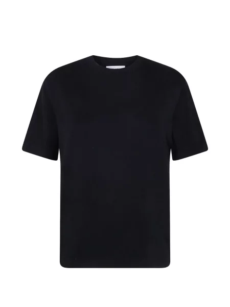 Scurt tricou Extreme Cashmere din cașmir negru