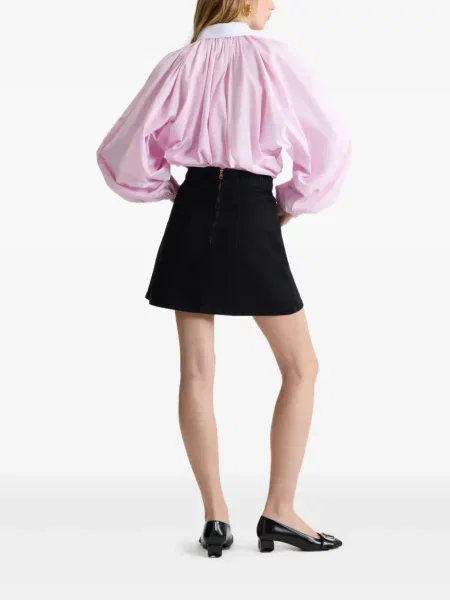 Długa bluzka Patou popelinowa różowa