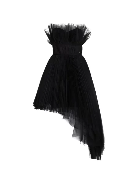 Rochie Karl Lagerfeld din tul asimetrică negru