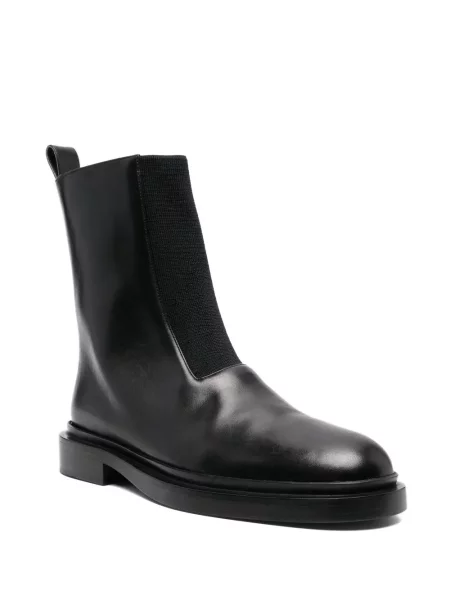 Iš natūralios odos auliniai batai Jil Sander chunky juoda
