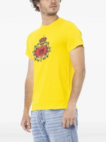 Tricou Cavalli Class cu imagine galben
