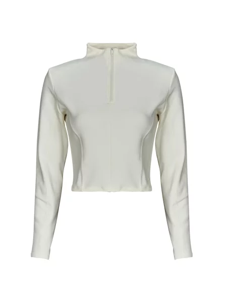 Dolgo polovična zadrga top Converse z dolgimi rokavi bež