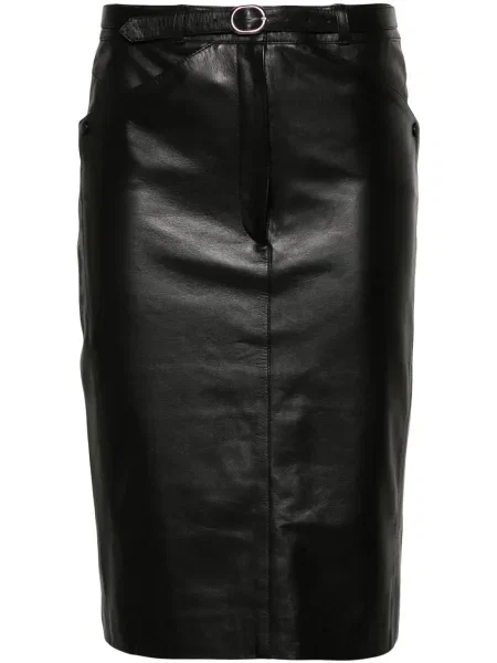 Spódnica skórzana Manokhi czarna