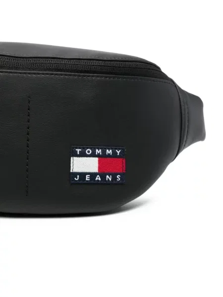 Curea Tommy Jeans cu autograf negru