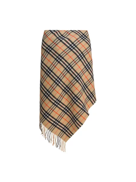 Kurtka Burberry z frędzli z kaszmiru beżowa