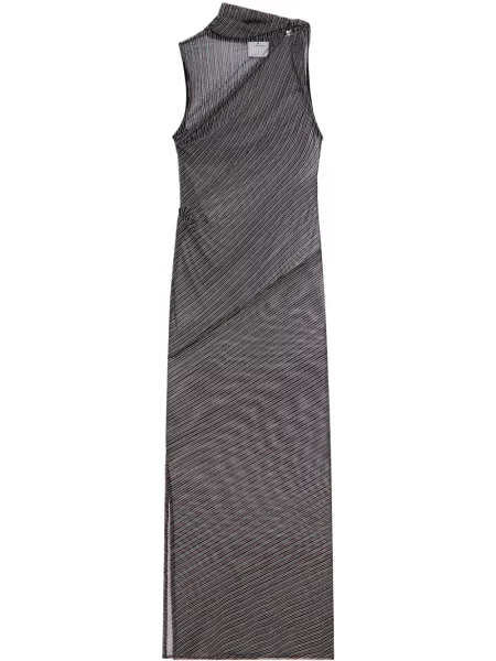 Rochie Courreges plasă drapată de costum negru