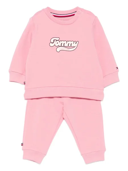 Komplet dresowy dziecięcy Tommy Hilfiger różowy