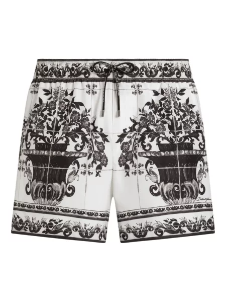 Slip de baie Dolce & Gabbana cu imagine alb