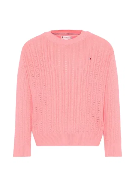 Sweter dziecięcy Tommy Hilfiger różowy