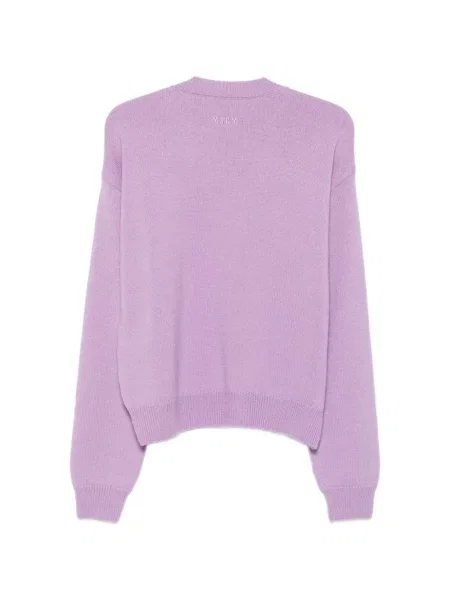 Pulover Msgm cu decolteu rotund cu autograf violet