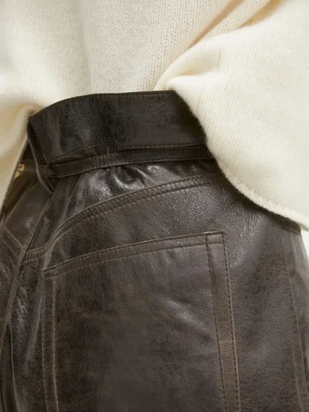 Pantaloni Day Birger Et Mikkelsen din piele maro