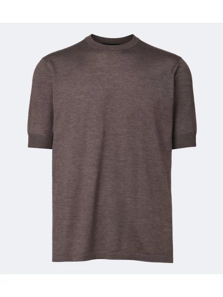 Pulover Thom Sweeney de mătase maro