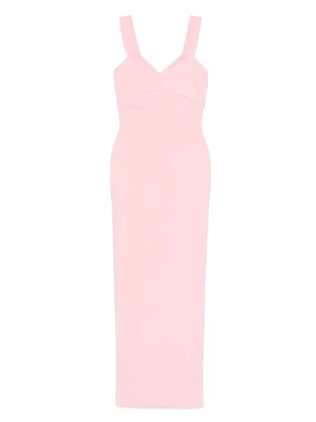 Rochie Solace London cu decolteu în V de costum roz