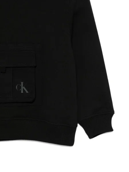 Bluza z kapturem dziecięca Calvin Klein czarna