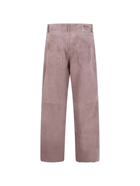 Pantaloni 's Max Mara din piele maro