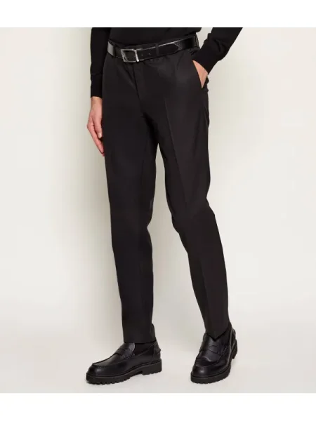HUGO De lână pantaloni negru