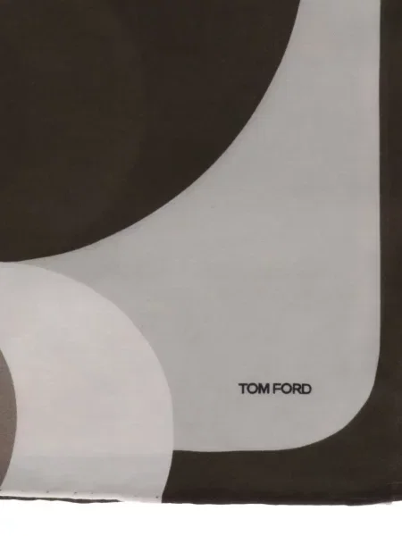 Fular Tom Ford cu imprimeu abstract negru