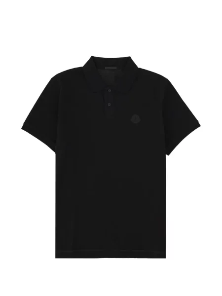 Tricou polo Moncler cu autograf negru