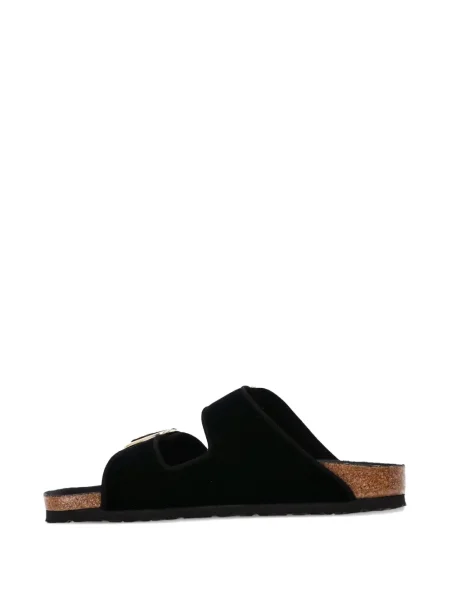 Кадифени сандали Birkenstock с катарама черно