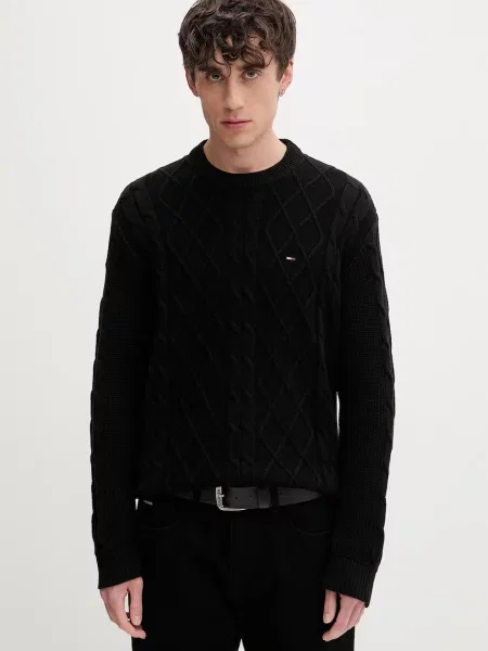 Tommy Jeans pulover pentru bărbați din negru