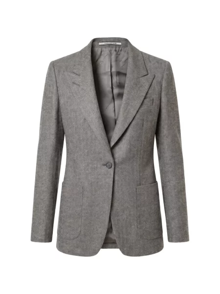 Sacou Tagliatore cu model herringbone gri