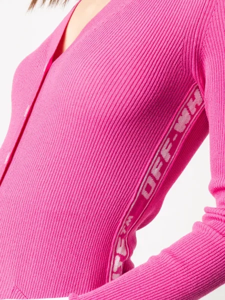 Жилетка Off-white на райета бяло