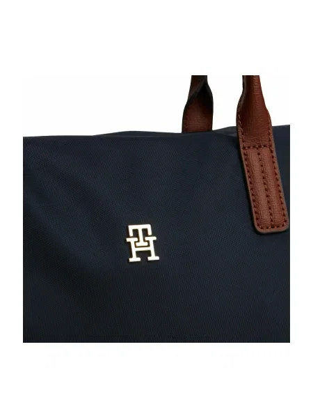 Táska Tommy Hilfiger Popette Tote Sötétkék kék