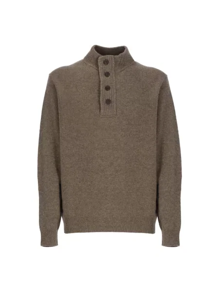 Sweter Barbour wełniany brązowy