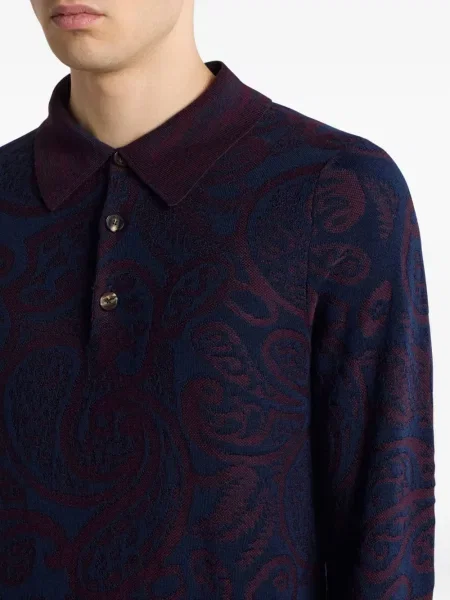 Polo Etro de lână negru