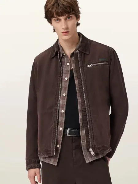 AllSaints jachetă de de tranziție maro