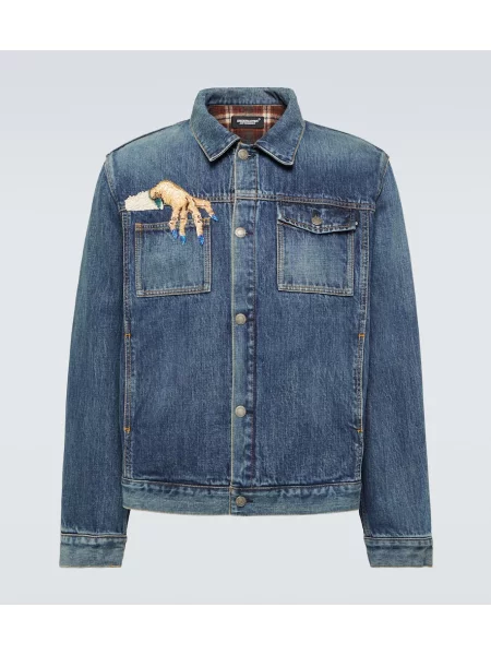 Дънково яке Undercover мъниста синьо