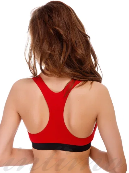 Бюстгальтер-топ с мягкой чашкой Brick bralette червоний