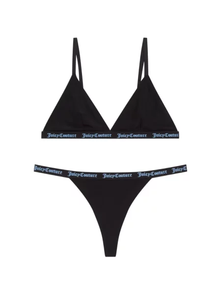 Chiloți tanga Juicy Couture negru