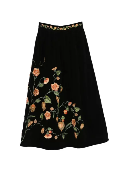 Fustă Agua By Agua Bendita cu model floral negru
