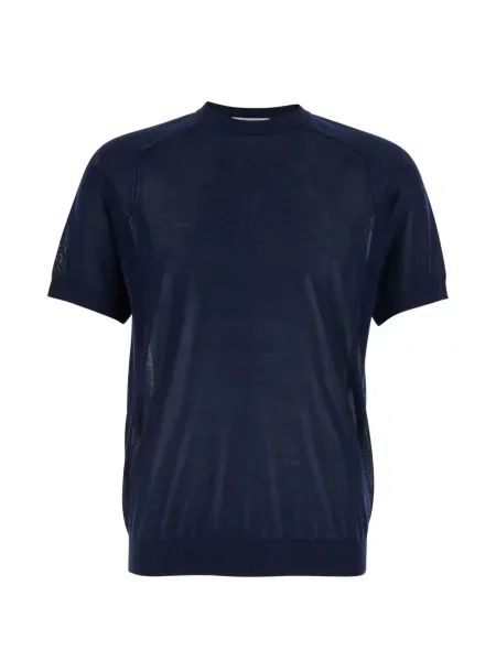 Tricou Kangra cu mâneci scurte scurt albastru