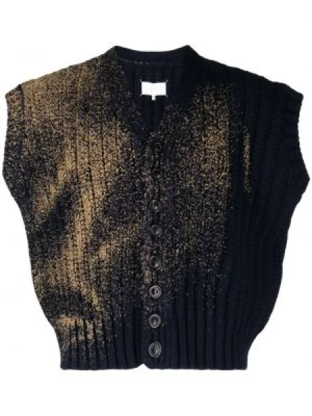 Жилетка Maison Margiela с V-образно деколте синьо