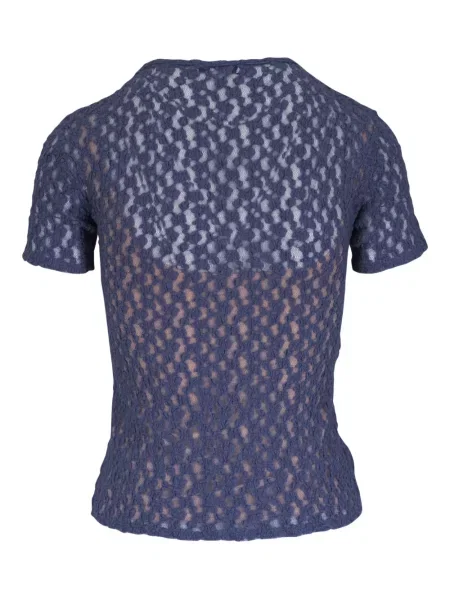 Tricou Vince din dantelă albastru