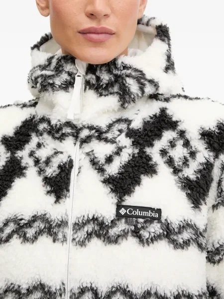 Geacă Columbia cu imprimeu geometric alb