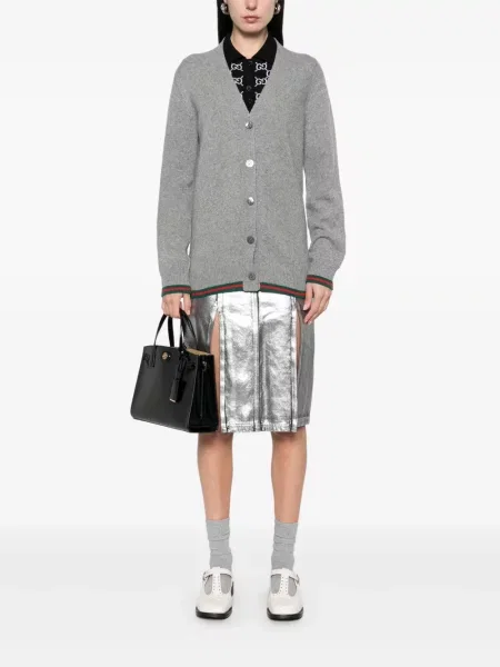 Cardigan Gucci cu dungi gri
