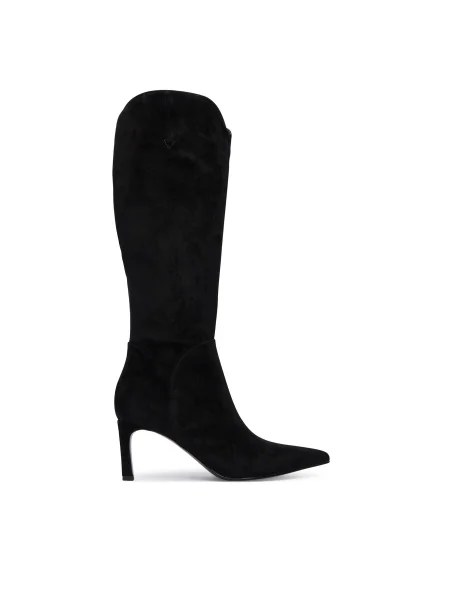 Велурени ботуши Guess PALISTA с тънък FLFPTA черно
