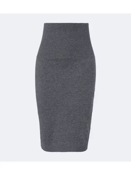 Fustă tip creion Stella Mccartney de lână gri