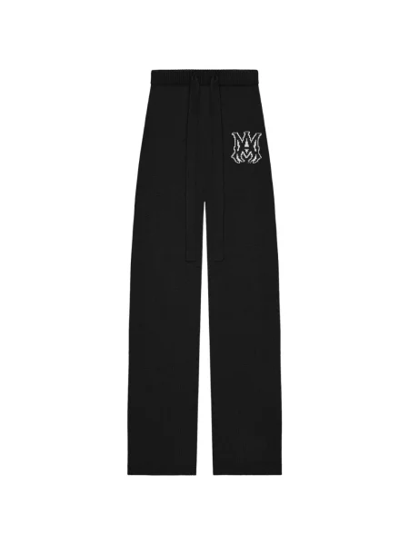 Pantaloni Amiri cu broderie cu cordon negru