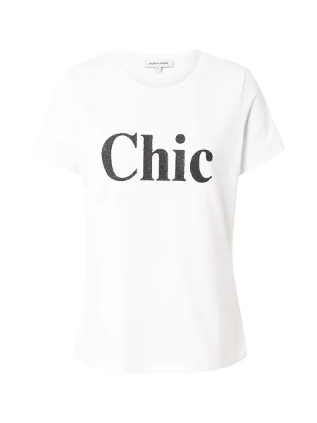 MORE & MORE Tricou negru alb