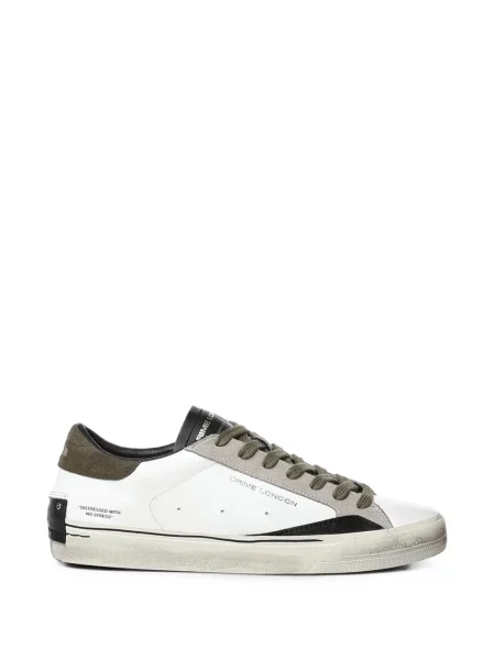 Sneakerși Crime London zdrențuiți alb